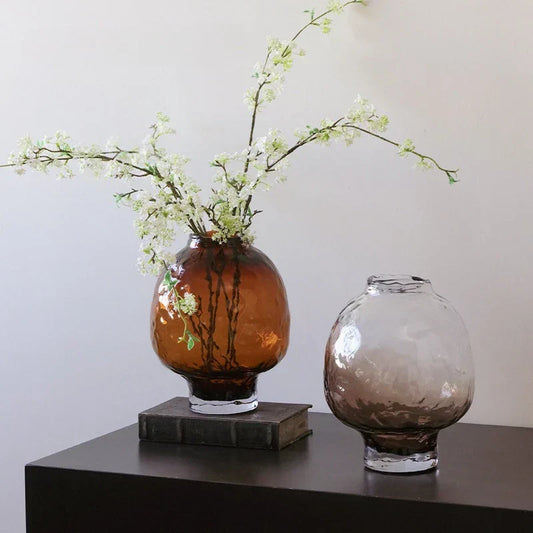"DecorBites™ Gradient Glass Vase for Flower Arrangement and Home Decoration"